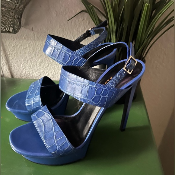 Saint Laurent Blue Tribute Heels